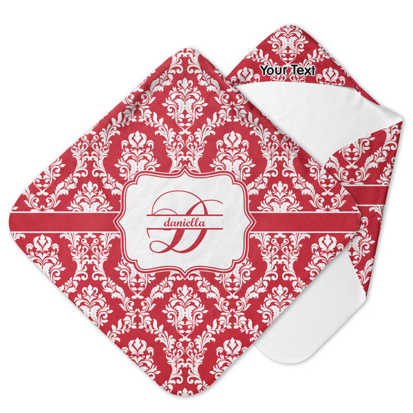 Custom Damask Hooded Baby Towel (Personalized)