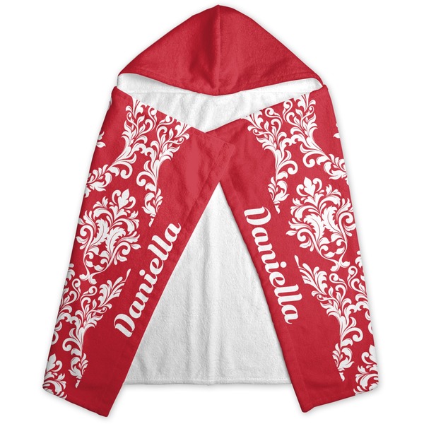 Damask Hooded Towel - Folded