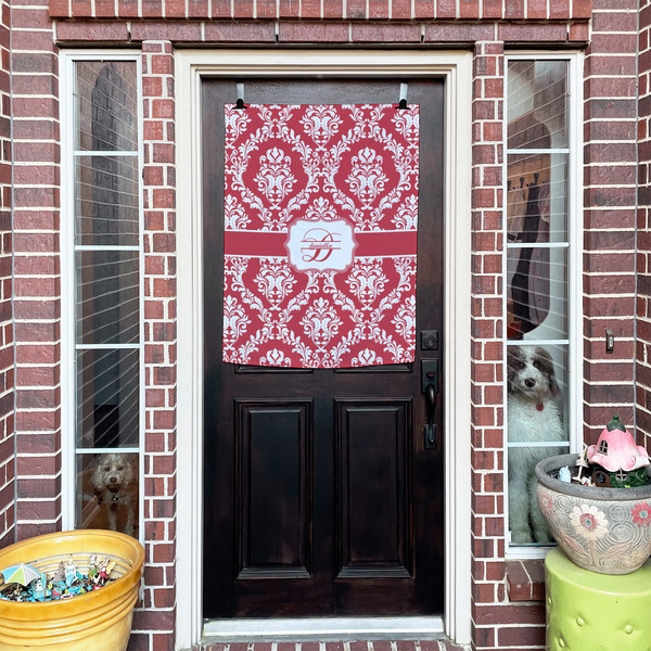 Damask House Flags - Double Sided - (Over the door) LIFESTYLE