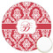 Damask Printed Cookie Topper - 3.25" (Personalized)