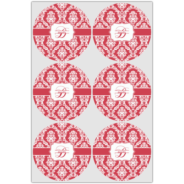 Damask Icing Circle - Large - Set of 6