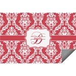 Damask Indoor / Outdoor Rug - 6'x8' w/ Name and Initial