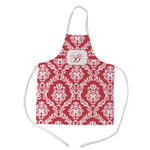 Damask Kid's Apron w/ Name and Initial