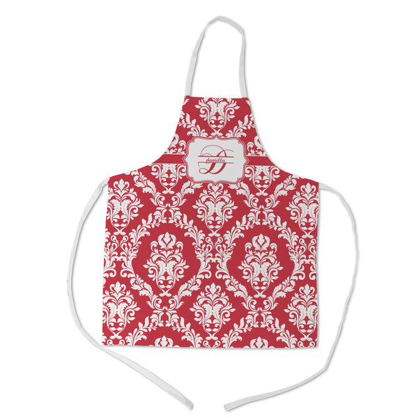 Custom Damask Kid's Apron w/ Name and Initial