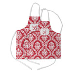 Damask Kid's Apron w/ Name and Initial
