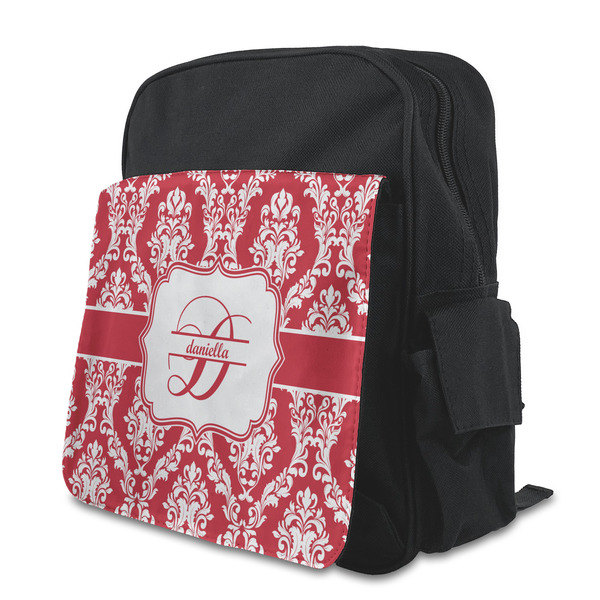 Custom Damask Preschool Backpack (Personalized)