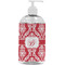 Damask Plastic Soap / Lotion Dispenser (16 oz - Large - White) (Personalized)