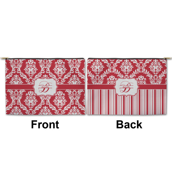 Damask Large Zipper Pouch Approval (Front and Back)