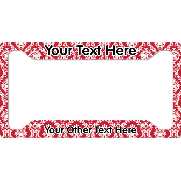 Custom Damask License Plate Frame - Style A (Personalized)