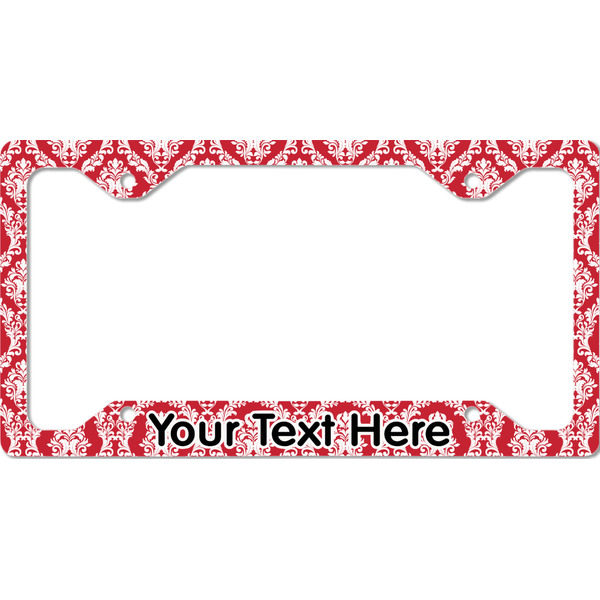 Custom Damask License Plate Frame - Style C (Personalized)