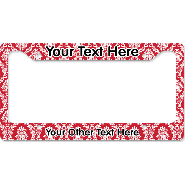 Custom Damask License Plate Frame - Style B (Personalized)