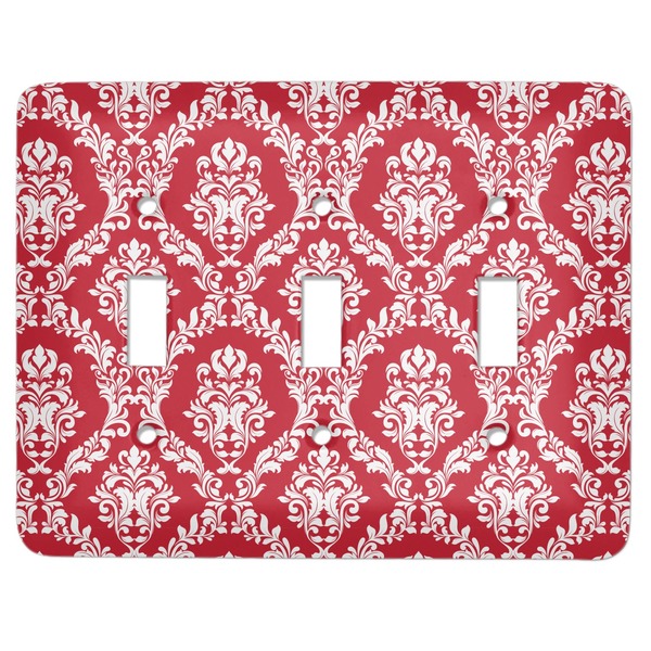 Custom Damask Light Switch Cover (3 Toggle Plate)