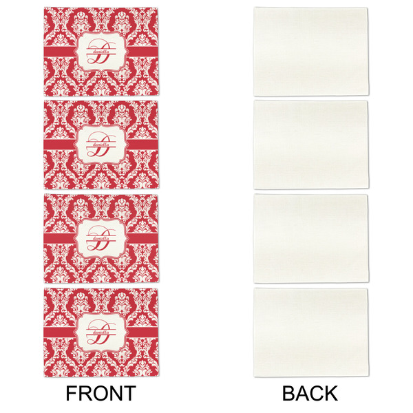 Damask Linen Placemat - APPROVAL Set of 4 (single sided)