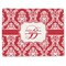 Damask Single-Sided Linen Placemat - Single w/ Name and Initial