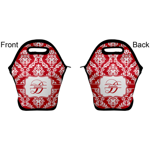Damask Lunch Bag - Front and Back