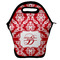 Damask Lunch Bag w/ Name and Initial