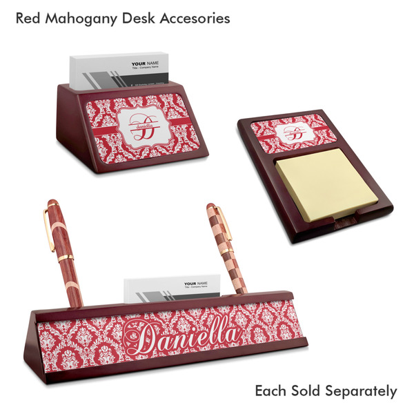 Damask Mahogany Desk Accessories