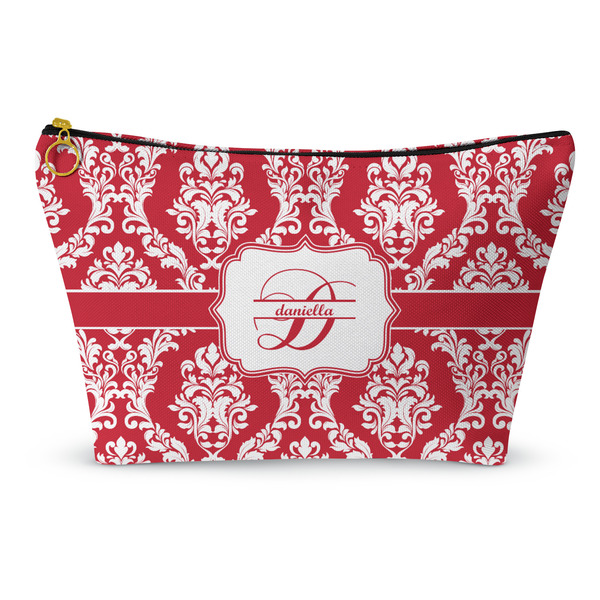 Custom Damask Makeup Bag - Large - 12.5"x7" (Personalized)