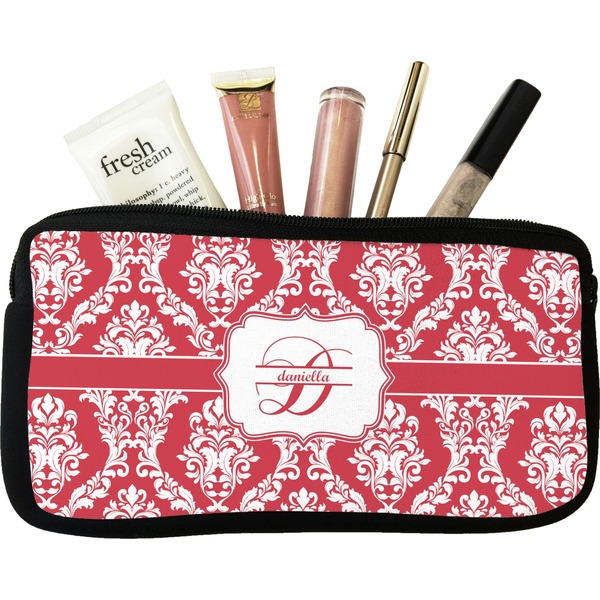 Custom Damask Makeup / Cosmetic Bag (Personalized)
