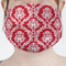Damask Mask - Pleated (new) Front View on Girl
