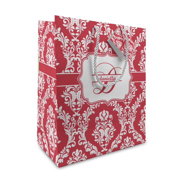 Custom Damask Medium Gift Bag (Personalized)