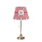 Damask Poly Film Empire Lampshade - On Stand