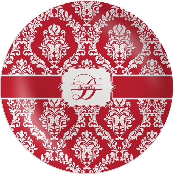 Custom Damask Melamine Plate (Personalized)