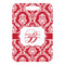 Damask Metal Luggage Tag - Front Without Strap