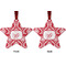 Damask Metal Star Ornament - Front and Back