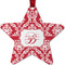 Damask Metal Star Ornament - Front