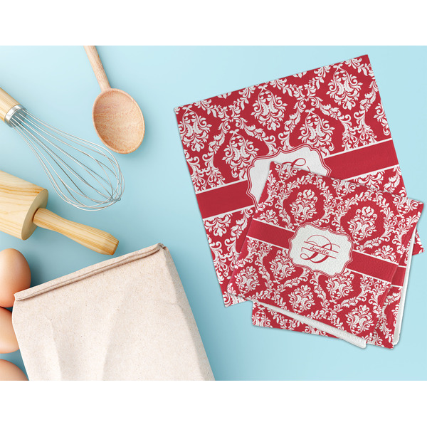 Damask Microfiber Dish Rag - LIFESTYLE