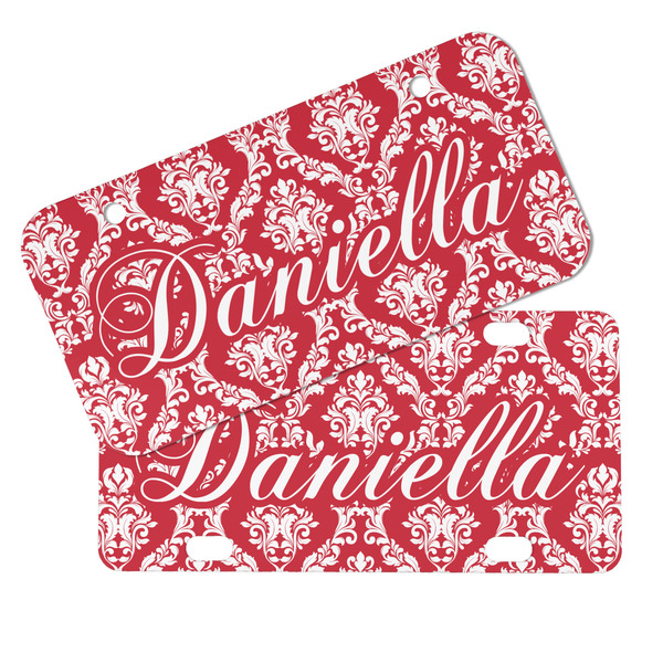 Damask Mini License Plates - MAIN (4 and 2 Holes)