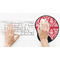 Damask Mouse Pad with Wrist Rest - LIFESYTLE 2 (in use)