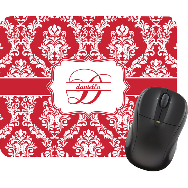Custom Damask Rectangular Mouse Pad (Personalized)