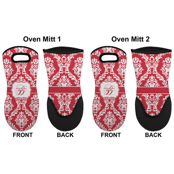 Damask Neoprene Oven Mitt - Set of 2 - Approval