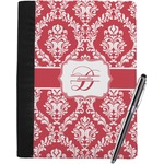 Damask Notebook Padfolio - Large w/ Name and Initial