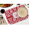 Damask Octagon Placemat - Single front (LIFESTYLE) Flatlay