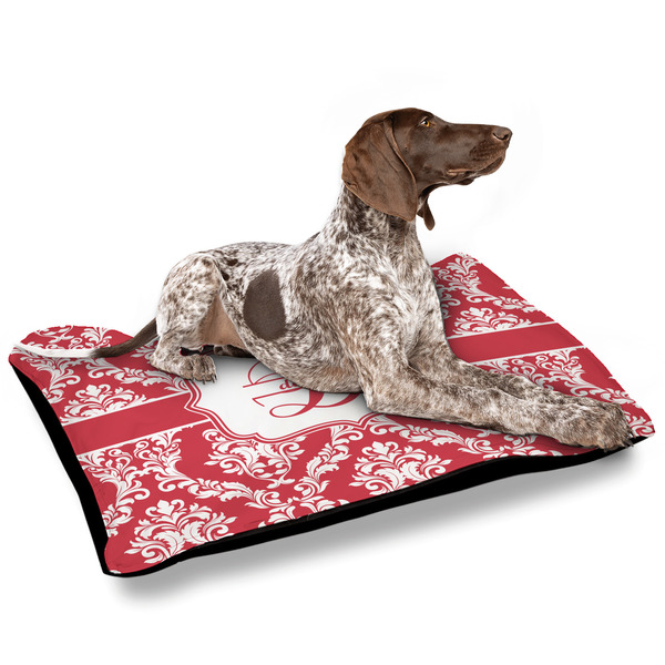 Damask Outdoor Dog Beds - Large - IN CONTEXT