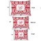 Damask Outdoor Dog Beds - SIZE CHART