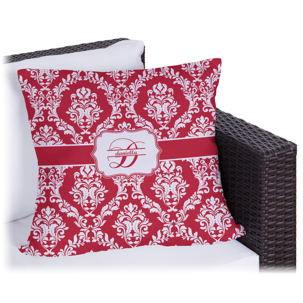 Custom Damask Outdoor Pillow (Personalized)