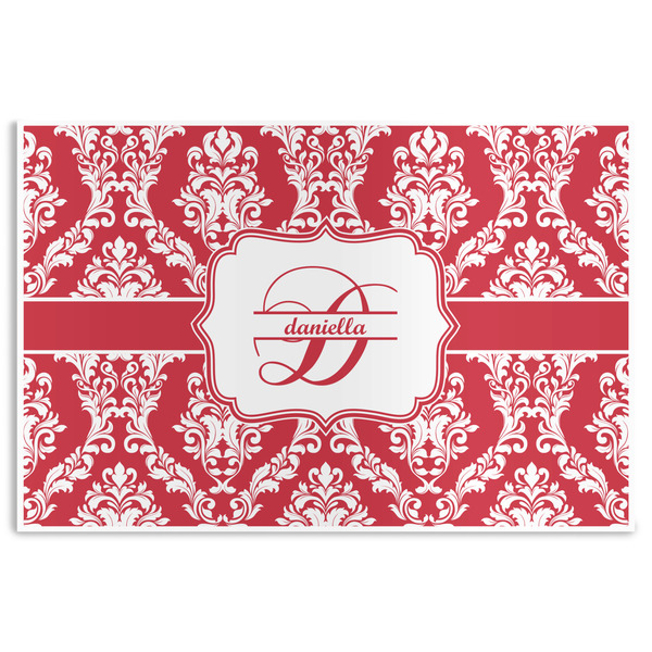 Custom Damask Disposable Paper Placemats (Personalized)