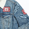 Damask Patches Lifestyle Jean Jacket Detail