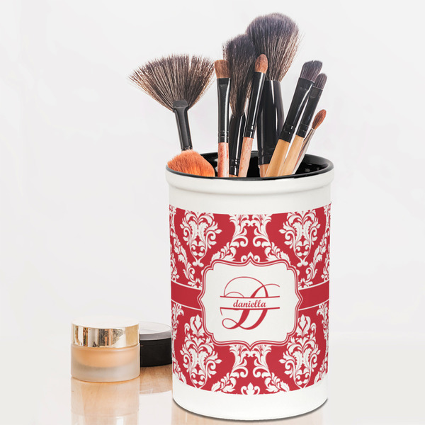 Damask Pencil Holder - LIFESTYLE makeup