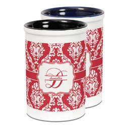 Damask Ceramic Pencil Holder - Large