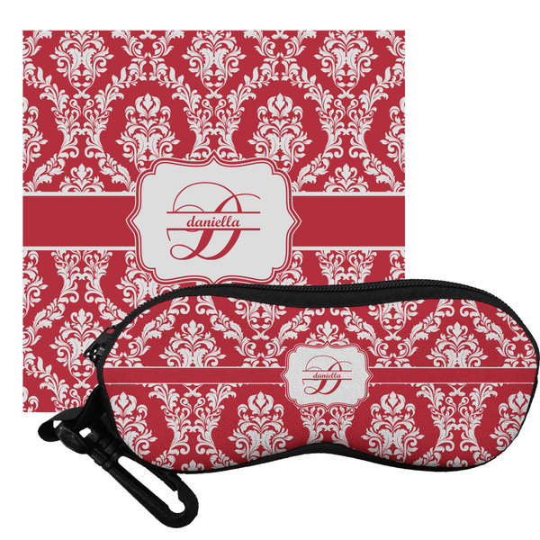 Custom Damask Eyeglass Case & Cloth (Personalized)