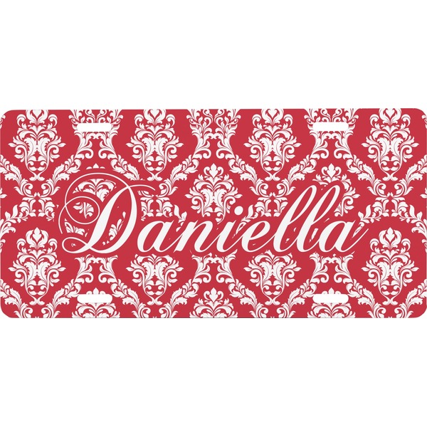 Custom Damask Front License Plate (Personalized)