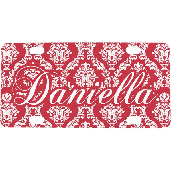 Custom Damask Mini/Bicycle License Plate (Personalized)