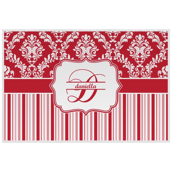 Damask Personalized Placemat (Back)