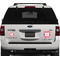 Damask Personalized Square Car Magnets on Ford Explorer