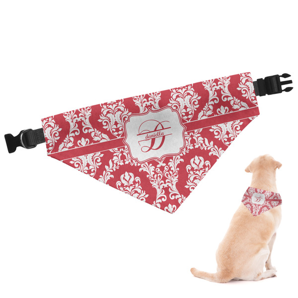 Custom Damask Dog Bandana - XLarge (Personalized)